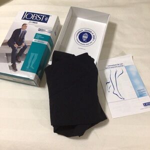 JOBST for Men Medical Compression Black Thigh Large Silicone Top Band
